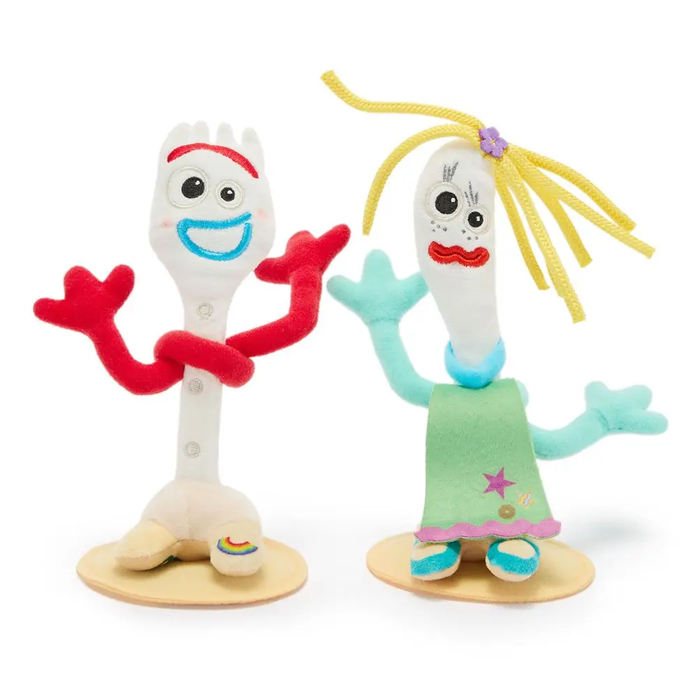 Disney Store Forky and Karen Beverly Magnetic Shoulder Plush Set – Toy Story 5 – Mini 7''