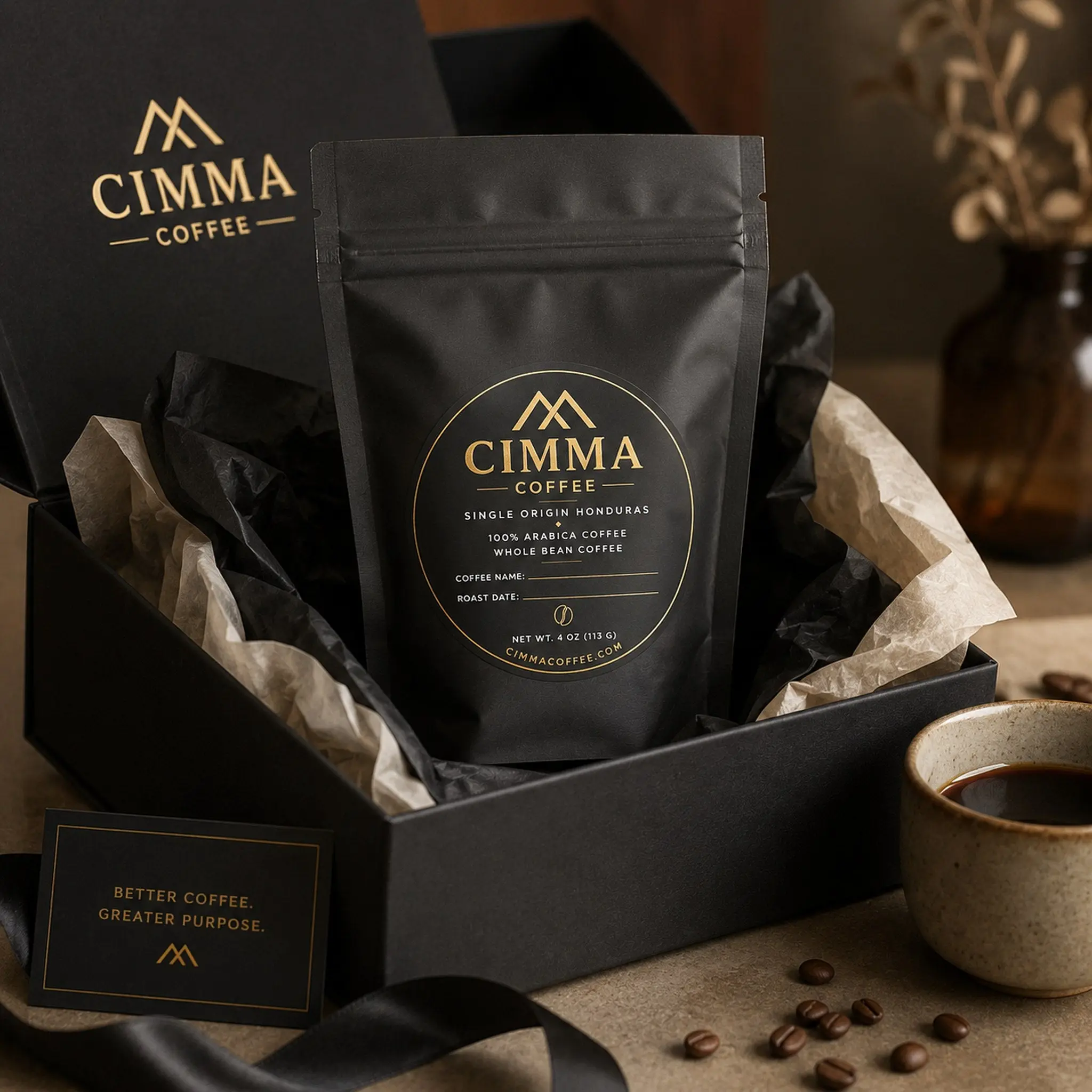 Discover the elevated taste of CIMMA Peak Espresso in our convenient 4 oz presentation.