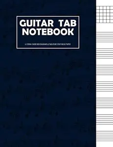 USED-Guitar Tab Notebook: 6 String Guitar Chord and Tablature Staff Music Paper for Guitar Players, Musicians, Teachers and Students (8.5x11 - 150 Pages) by Books, Trant (Paperback)