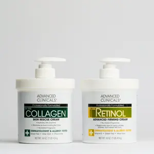 Advanced Clinicals Collagen + Retinol Body Cream Duo – Firm, Smooth & Repair Crepey Skin