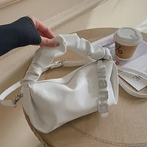 Women's New Shoulder Bag Fairy Student Underarm Bag Women's Pleated Handbag