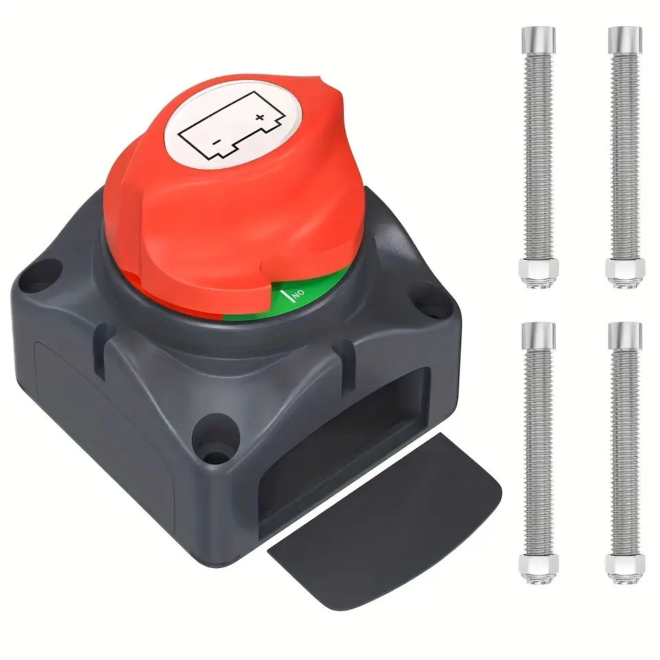 Battery Switch 12-48V Heavy Duty Battery Power Cut Master Switch Disconnect Isolator for Car Vehicle RV and Marine Boat (On/Off) On Off Control