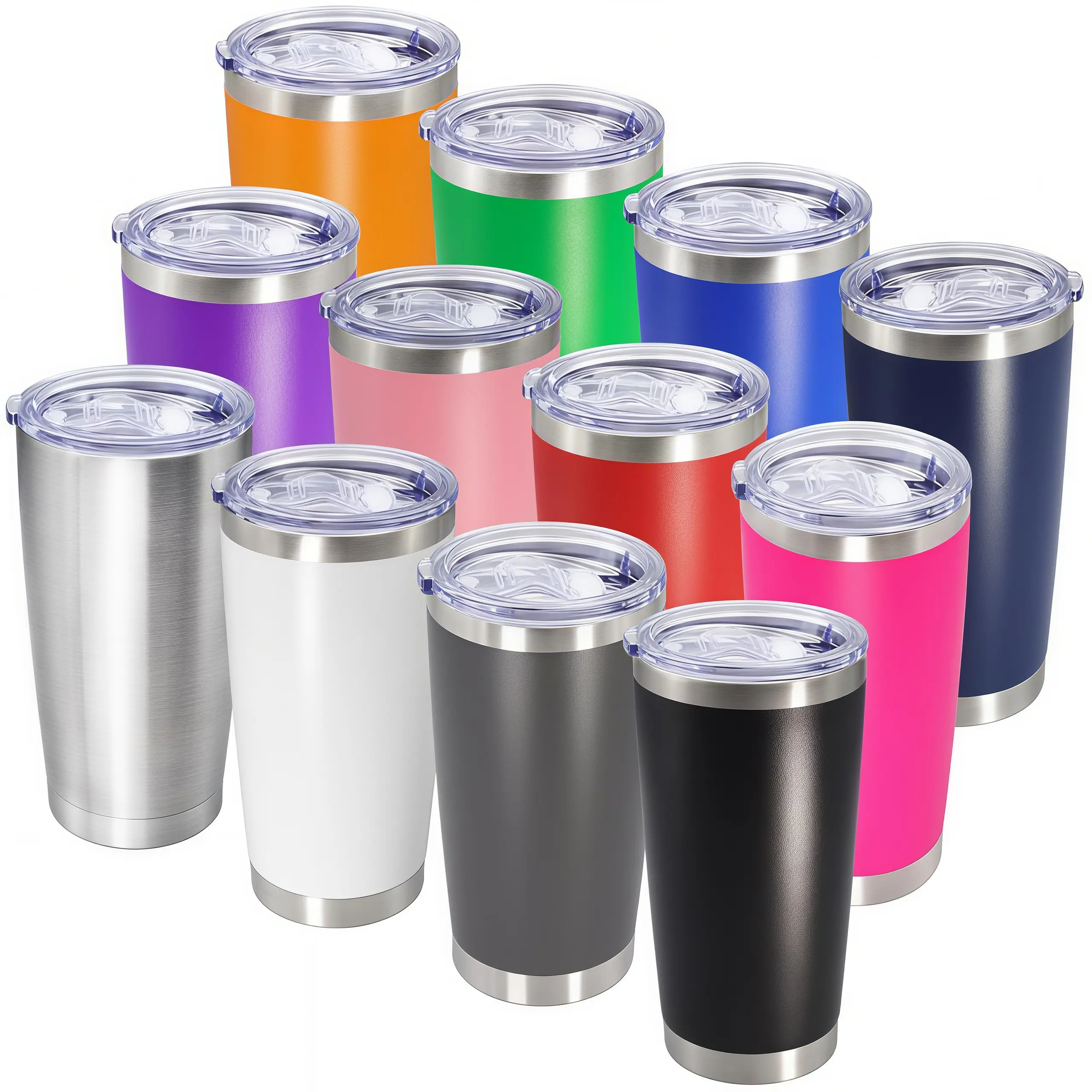 LMMAKE 2PCS 20oz Double-Wall Vacuum Insulated Stainless Steel Tumblers, Powder-Coated Travel Mugs with Lids for Hot & Cold Drinks,back to school,back to school haul
