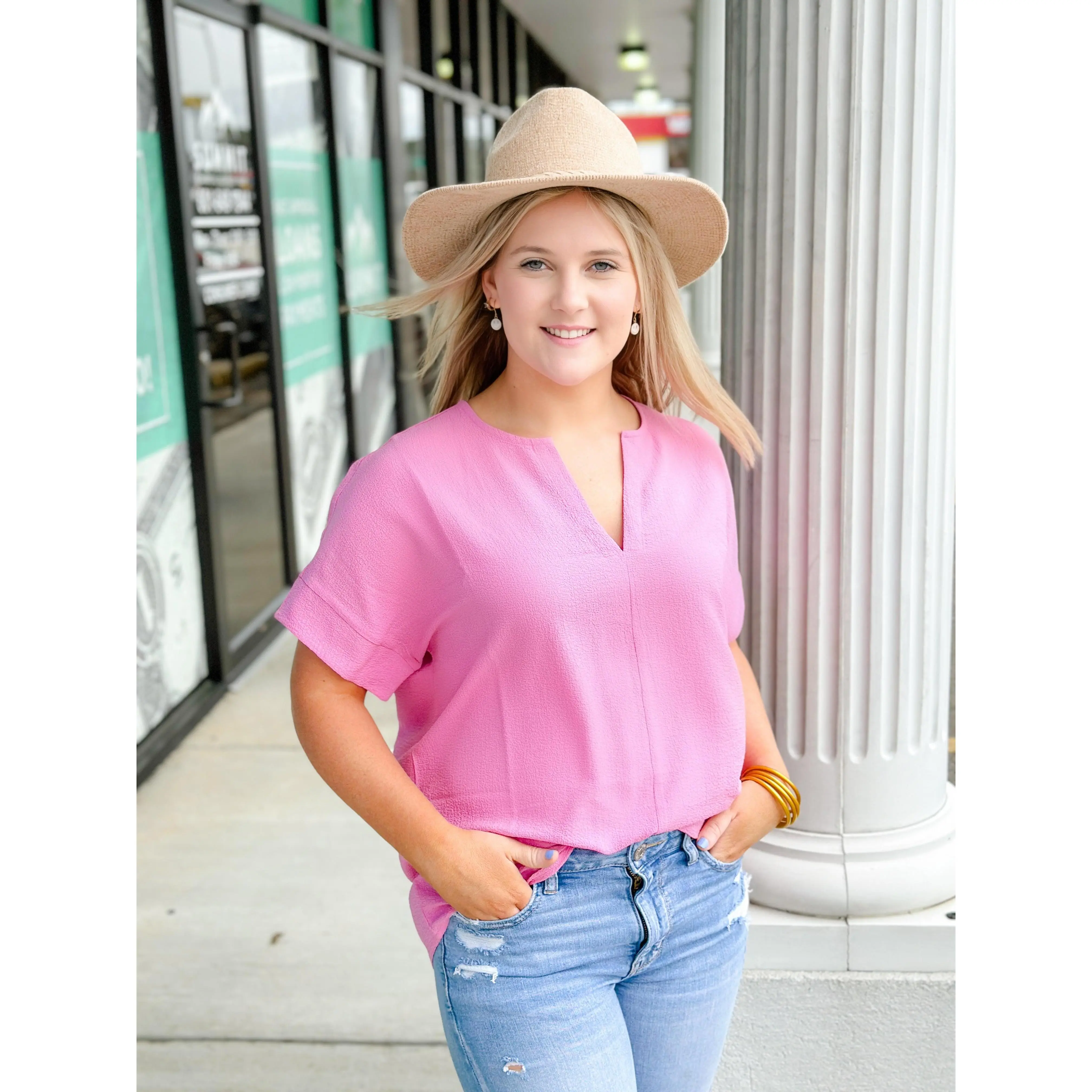 SHONDA TOP-MAUVE