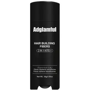 Adglamful Men's Hair Styling Construction Fiber Powder - Instantly Thickens and Creates A Voluminous Effect | Bottom Pressing Design | Physical Hair Thickening | Windproof and Waterproof | Men's Voluminous Styling Powder