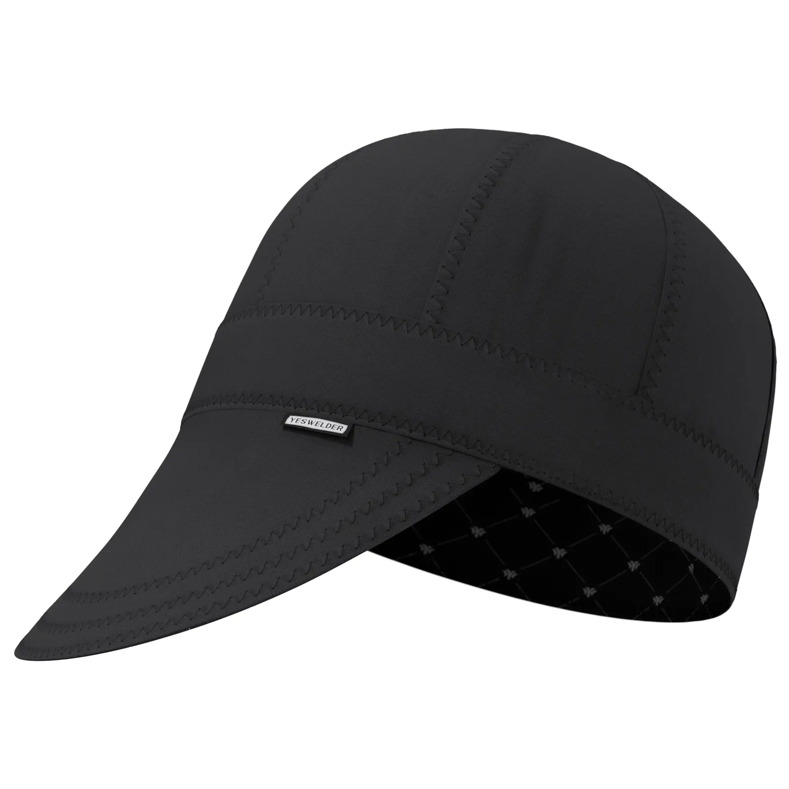 YESWELDER Reversible Welding Cap Head Cover - Lightweight, Heat-Resistant, Durable Welder Protective Hat with Cotton Lining & 240GSM Martin Cloth, Men's Construction Work Accessory
