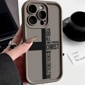 Bible Cross Phone case for iPhone Samsung 17Pro Max Air 16 15Plus 14 13 12 11 X XS cases,  tpu smartphone protective cover Shockproof Drop This makes the perfect faith-based gift for friends or yourself.