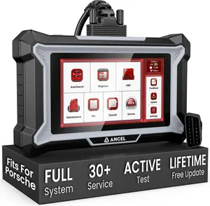 【 Only for Porsche】ANCEL DS160 OBD2 Scanner, Full System Bi-Directional Tool with 30+ Resets ABS Bleeding Gearbox Learning SAS Oil BMS Reset Lifetime Free Updates Online Support