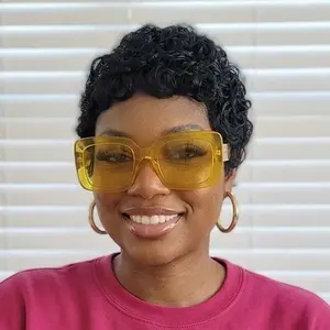1215 Natural Curly Short Hair Wig 4-inch Pixie Cut for Black Women Realistic Quality Versatile Daily Use Wig