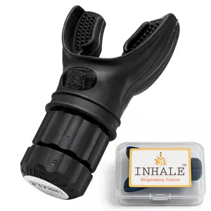 Inhale Respiratory Trainer — Lung Strengthening Breathing Exercise Device | Adjustable Resistance | Medical Grade Silicone | Made in USA | Carrying Case