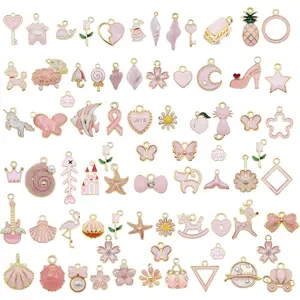 30 piezas de dijes esmaltados mixtos para hacer joyas, lote a granel, collar, aretes, brazalete, accesorios de manualidades