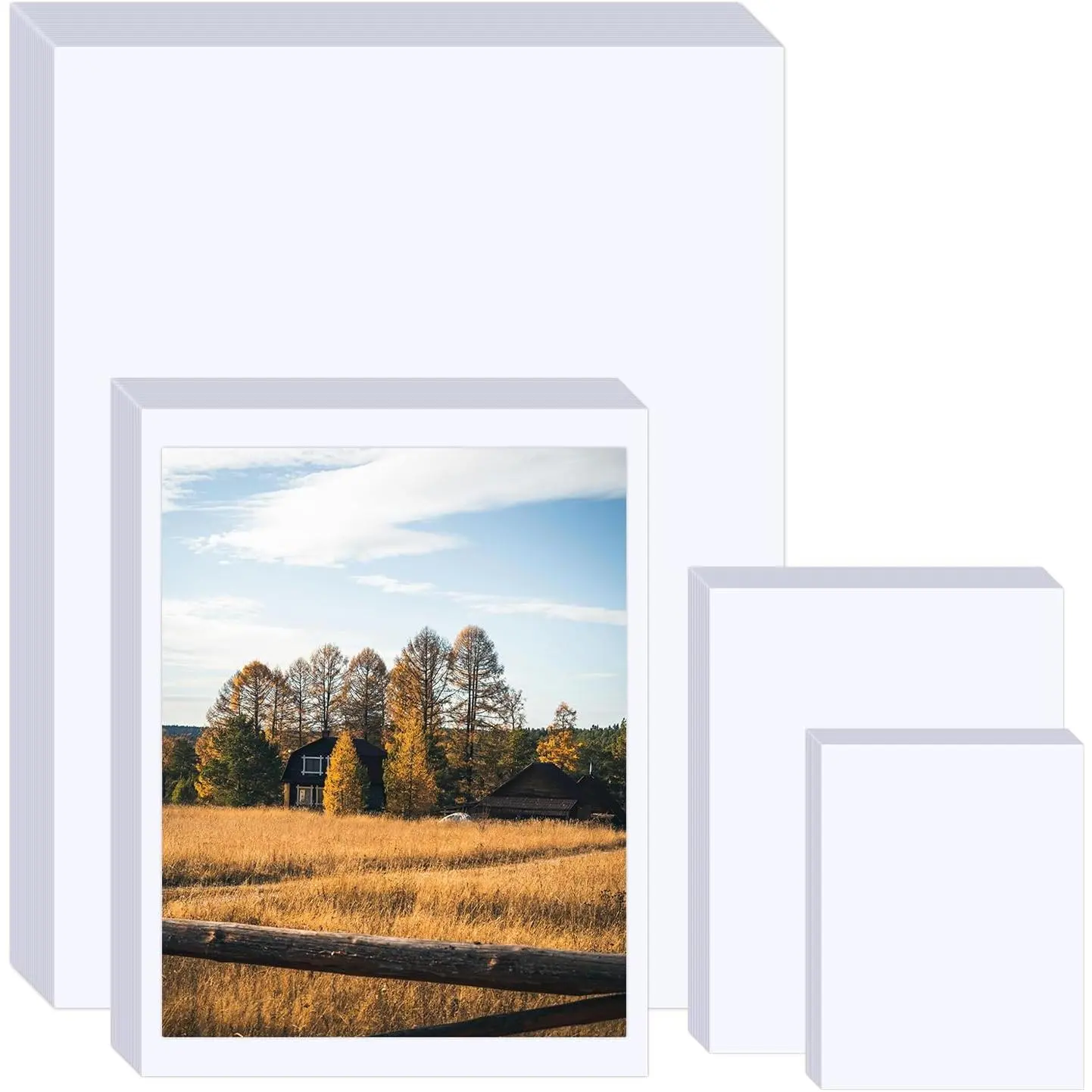 Glossy Photo Paper (110 Sheets) - 3.5x5, 4x6, 5x7, 8.5x11 Inches Sizes Available - Dye Inkjet Printer Compatible - Ideal for Home Use (Photo Printing, Advertising Covers), 3.5*5 4X6 5X7 8.5X11 Inch