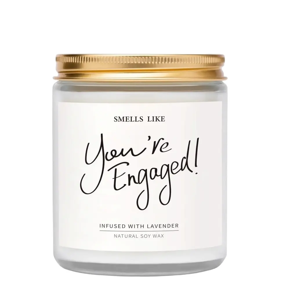 Engagement Gifts for Couples - Lavender Scented Candles, Floral Candle, Relaxing Gift for Newly Engaged Couples, Engagement Gifts for Her, Women, Best Engaged Gift, Home Fragrances