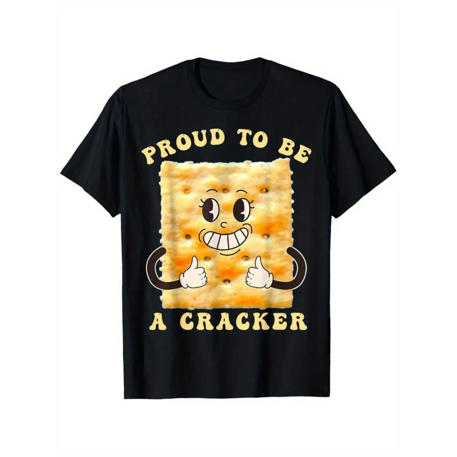 Cotton Proud to Be a Cracker Funny Snack Themed Apparel T-Shirt, 100% Cotton
