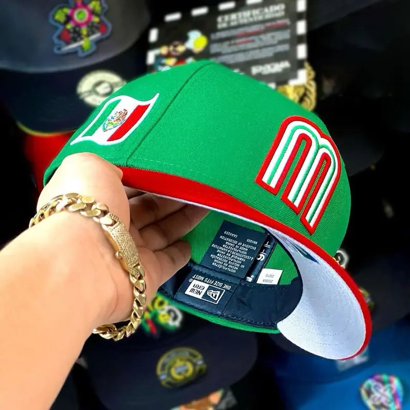 Mexico Hat featuring a classic M Letter and eye-catching Mexico Flag embroidery. The curved brim and adjustable closure offer a comfortable fit, making it perfect for casual outfits, travel, game days, outdoor activities, and everyday streetwear