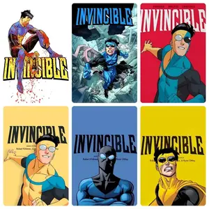 Invincible War Theme Canvas Poster, Mark Grayson Superhero Anime Style Wall Art Print, Modern Teen Room Decor Gift for Comic Fans (poster only, no frame)