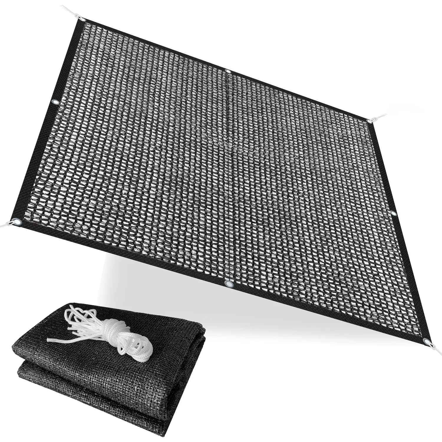 Garden Net with 40% UV Block Outdoor Shade Cloth with Grommets – Black Sunshade Canopy Garden Net with 40% UV Block Outdoor Shade Cloth with Grommets – Black Sunshade Canopy