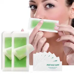 Hair Removal Non Greasy Wax Paper, Hair Removal Wax Strips with Cleansing Wet Wipes, Suitable for Underarms, Lips, Legs, Eyebrows, Mustaches, Bikini Area Home Waxing, Waxing Kit Set, Hair Remover