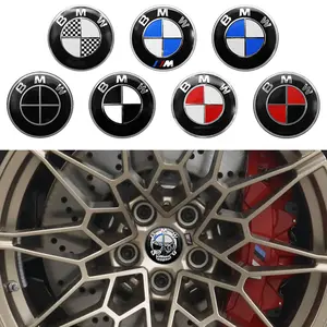 4Pcs 56mm Stickers Car Styling Wheel Center Hub Caps Stickers Badge For BMW F10 E90 F20 E46 E60 E70 E39 Rim Cover Emblem Accessories Car Decoration