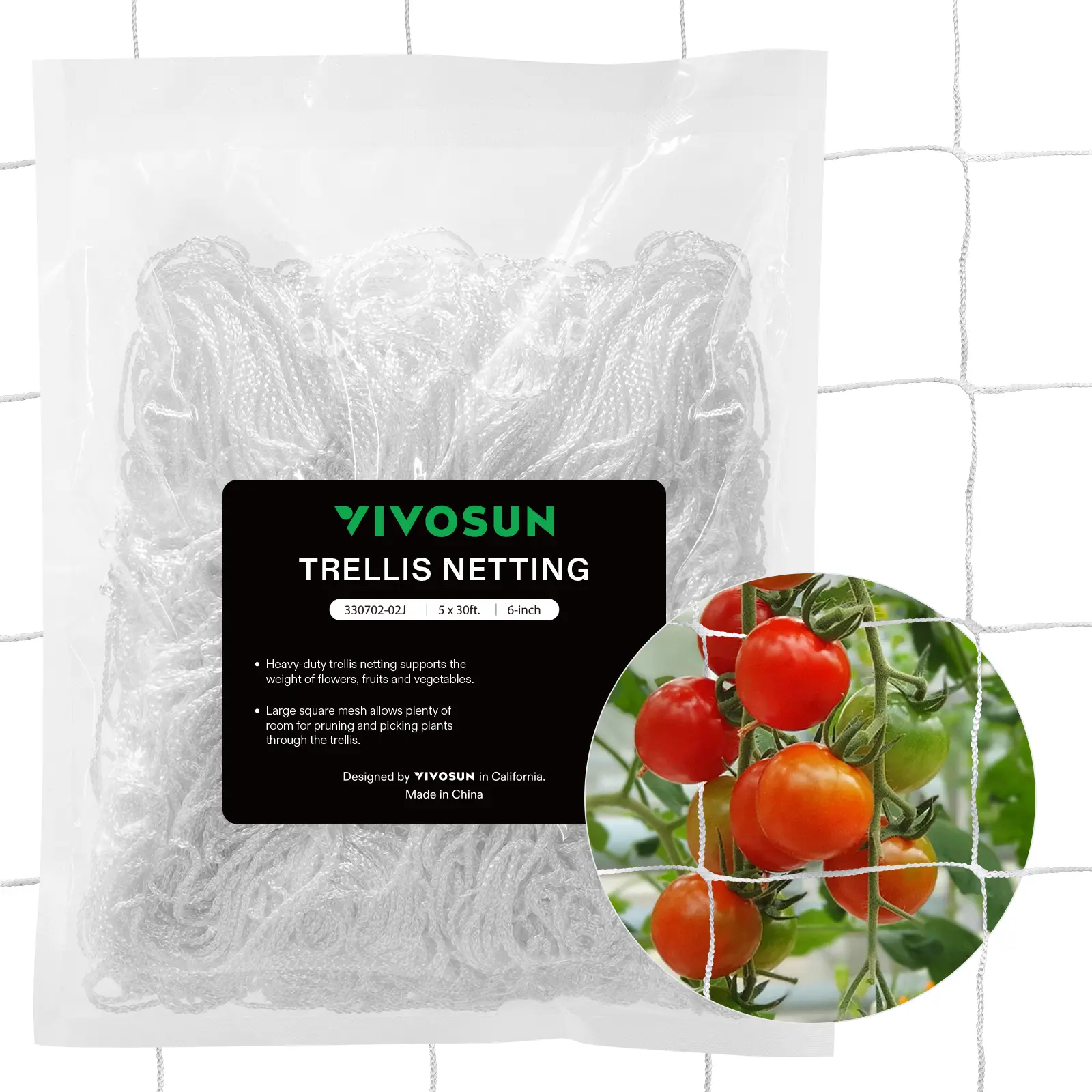 VIVOSUN Trellis Netting Heavy-duty Polyester,1 Pack VIVOSUN Trellis Netting Heavy-duty Polyester,1 Pack