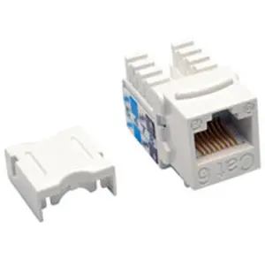 Eaton Cat6/Cat5e 110 Style Punch Down Keystone Jack- White, 25-Pack, TAA