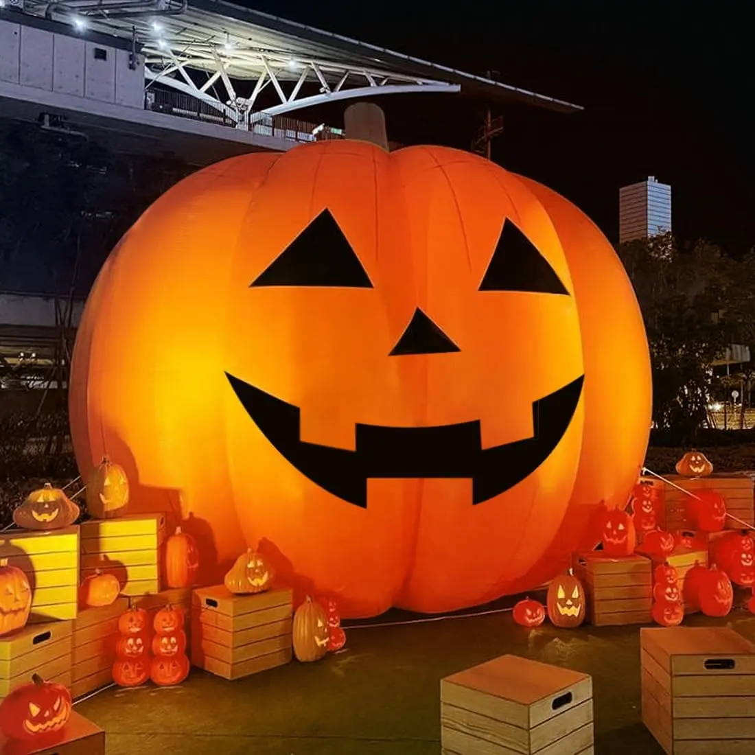 Giant 10Ft Halloween Inflatables Pumpkin Decorations, Blow Up Yard Decorations with 370W Waterproof Air Blower & LED Lights for Commercial Use, Outdoor Yard Lawn Halloween Partyspooky season decor, spooky yard decor, halloween yard decor, halloween gift f