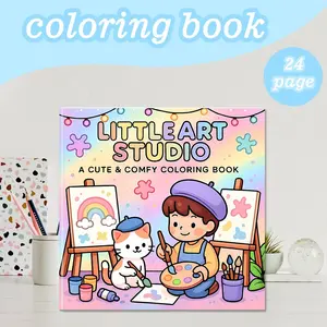 New Hot Selling Small Art Studio Coloring Book, Thickened Coloring Book, Drawing and Filling Color Book, Ideal for Artists and Kids