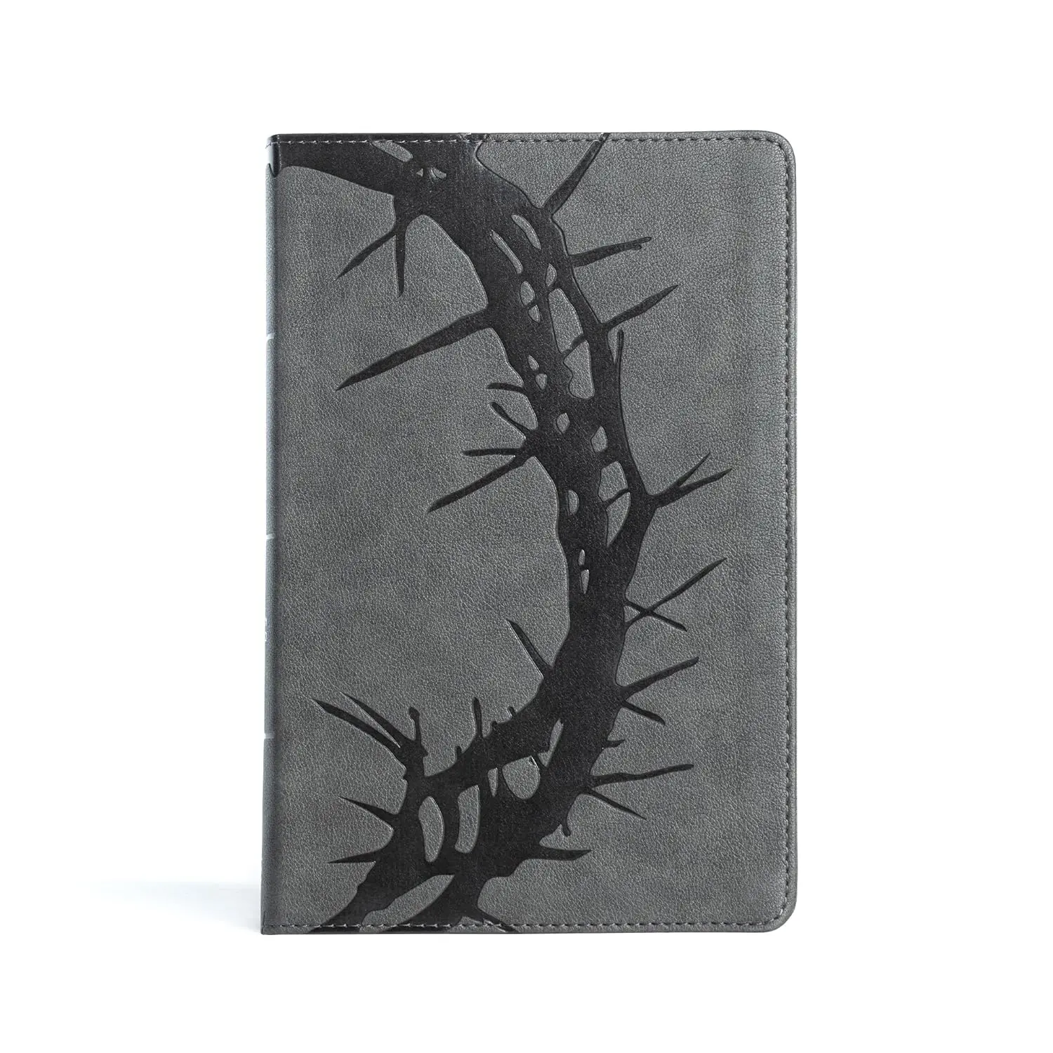 CSB Large Print Personal Size Reference Bible, Charcoal LeatherTouch Crown of Thorns, Red Letter, Presentation Page, Cross-References, Full-Color Maps, Easy-to-Read Bible Serif Type