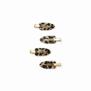 Cider 4 PCS LEOPARD PRINT HAIR CLIPS