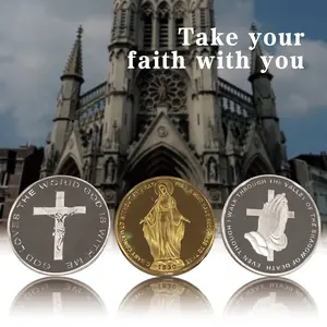 3PCS Christian Commemorative Coins