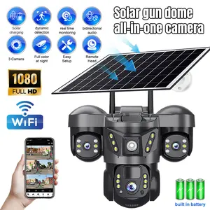 【SummerVibes】15MP 8K WiFi IP Camera Three Lenses PTZ Outdoor Waterproof Smart Home HD Night Vision CCTV Security Cam V380 Pro