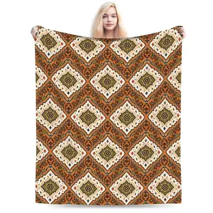 LuoYiJia Throw Blankets Flannel Blanket with Navajo Southwestern Indian Carpet Style Soft Throw Blanket for Couch, Bed, Sofa Luxurious Warm and Cozy for All Seasons