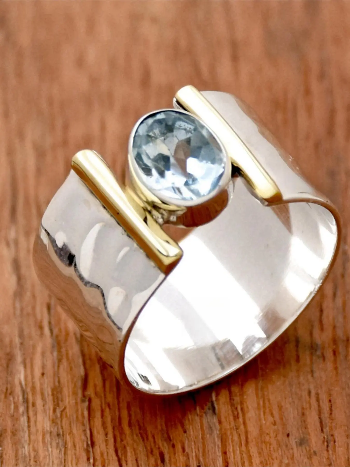 Vintage Blue Rhinestone Decor Ring, Fashion Accessories for Women & Girls, Boho Style Jewelry for Party, Daily Clothing Decor, Trendy Jewelry for Birthday Gift, Marquise Cut Ring, Boho Statement Ring, Fashion Rings, Beautiful Rings