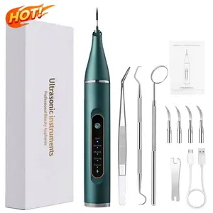 Ultrasonic Oral Care Electric Tooth Cleaner - Multiple Modes, LED Lighting, Lightweight, Adjustable, Waterproof, Quickly Removes Plaque, Tartar, Coffee Stains & Food Debris