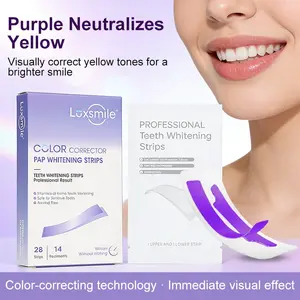 Purple Teeth Whitening Strips – Whitens Teeth in Just 7 Days Sessions – 14 treaments 28 Whitening Strips  Sessions – Safe for Enamel – Peroxide-Free – Best for Non-Sensitive Teeth  Oral Gentle  Daily