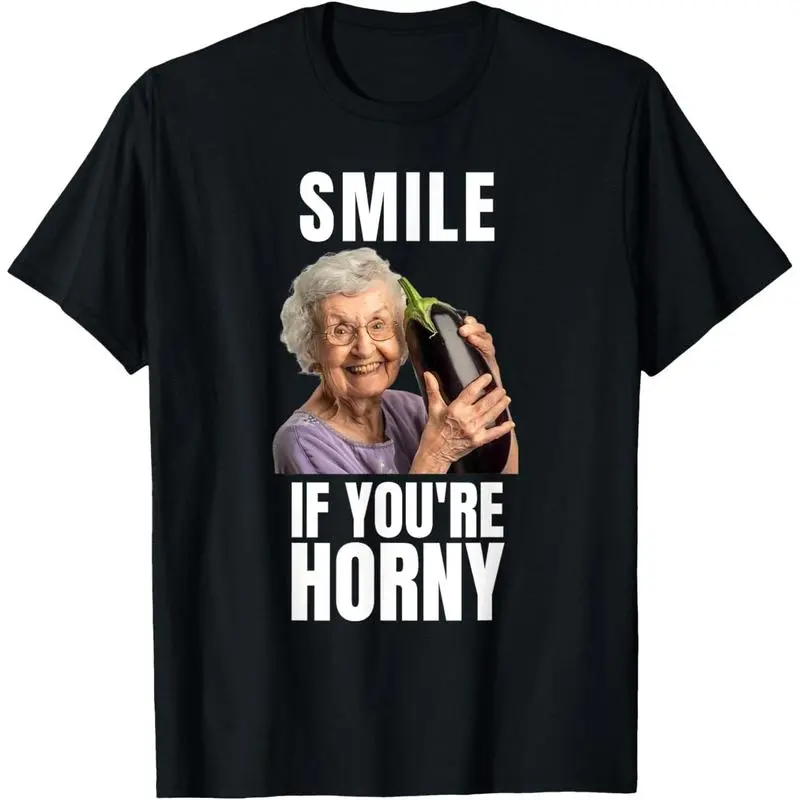Men's Loose Soft Cotton Short-Sleeve Casual Garment - Funny Inappropriate Embarrassing Smile Digital Print Tops, Classic Casual Wear, Menswear Adults' Sports & Outdoor T-Shirt