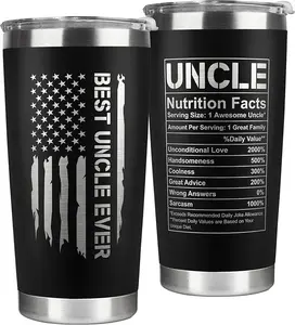 [Sale up to 30%] Stainless Steel Tumbler Uncle Best Ever Gift for Uncle from Niece Nephew Birthday Father Day Double Wall Vacuum Insulated Eco Friendly Drinkware