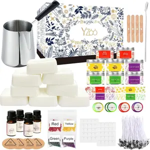 Complete Candle Making Kits for Adults Beginners, DIY Candle Making Supplies Include Soy Wax,Wax Melter,Scents,Dyes,Wicks,Wicks Sticker,Candle Tins & -Full Candle Maker Set - Arts & Crafts Kits