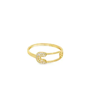 14k Safety Pin Ring