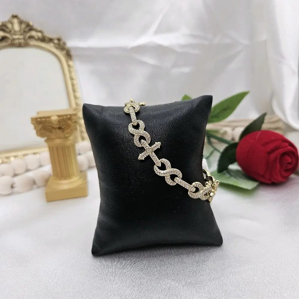 valdiviajewelry #2294 Bracelet with cross, 14k Gold Plated, High Quality
