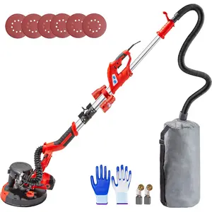 Spring new arrivals Drywall Sander 850W Electric Drywall Sander Foldable Sheetrock Sander with Telescope Handle, Electric Sander Variable Speed 800-1750RPM, Wall Sander with LED Lights and Vacuum Bag, 6 Sand Pad