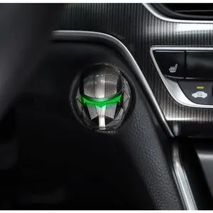 Car Push Start Button Cover  Accessories Engine Stop Decor Automotive Interior Fun Gifts For Men