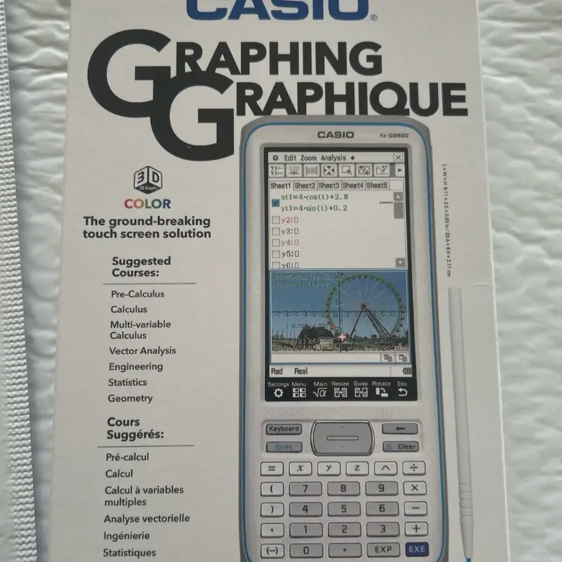 Casio fx-CG500 Graphing Calculator Touchscreen with Stylus CAs new Calculus