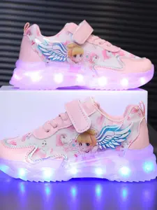 Kids Usb Rechargeable Led Light Up Sneakers Trainers, Cute Fun Prints Cartoon Pattern Light Up Sneakers, Fashionable Luminous Sneakers for Boys & Girls