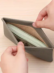 Litchi Texture Leather Storage Bag, Large Size Snap Closure Portable Coin Pouch, Durable & Stylish Design, Perfect for Everyday Use, Stylish Wallet