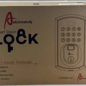 Ameema Smart Door Lock with 11 Smart Features - Fingerprint, Codes, Mechanical Keys, Control - Secure Your Home with Advanced Technology
