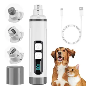 Professional Pet Nail Grinder with LED Bloodline Light, Adjustable 2 Speeds, Low Noise Electric Nail Clipper for Dogs & Cats, Type-C Charging, Paw Trimmer