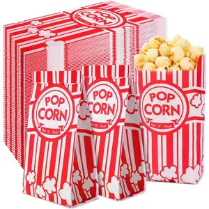 400 Pack 1oz Paper Popcorn Bags Individual Servings, Bulk Pop Corn Bags for Popcorn Machine Movie Nights