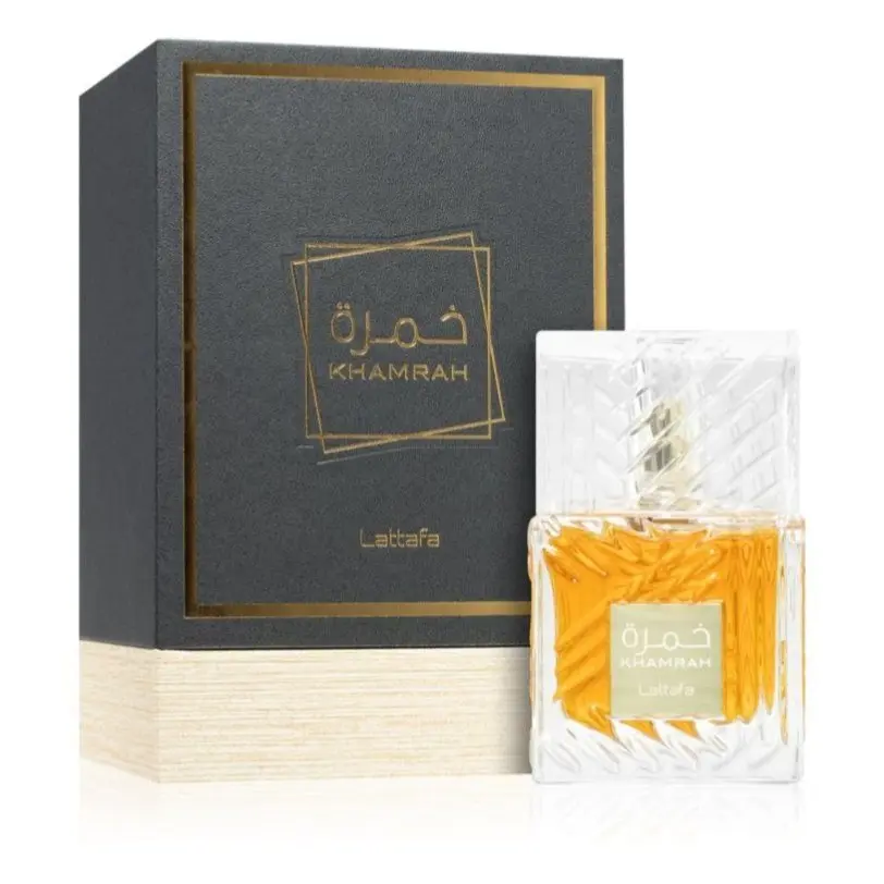 Lattafa | Khamrah | Unisex Fragrance | 100 ML - 3.4 OZ | Eau De Parfum | Bergamot - Cinnamon & Nutmeg