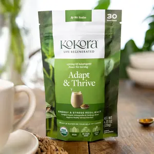 Adapt & Thrive Organic Adaptogen Energy Stamina Drink - Healthy Energy Drink Beverage for Stress Resilience, Nutritional Wellness Supplement Beverage